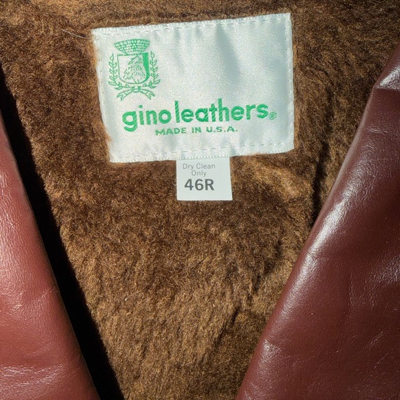 Gino Leathers Men’s Brown Leather Overcoat w/ Removable Fur Inside